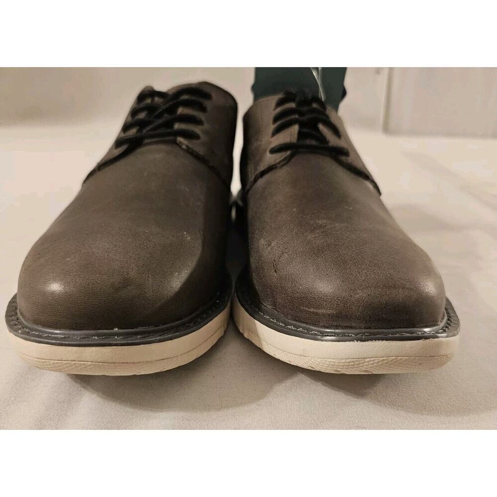 TOMS Men's Navi Water Resistant Smoke Grey Leather Oxford Dress Shoe sz 7 - Picture 13 of 13
